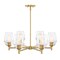 Designers Fountain Summer Jazz 6-Light Brushed Gold Transitional Shaded Chandelier for Dining Rooms D310M-6CH-BG - alternate 3